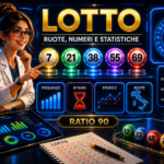 Immagine sezione Lotto con ruote, numeri e statistiche.